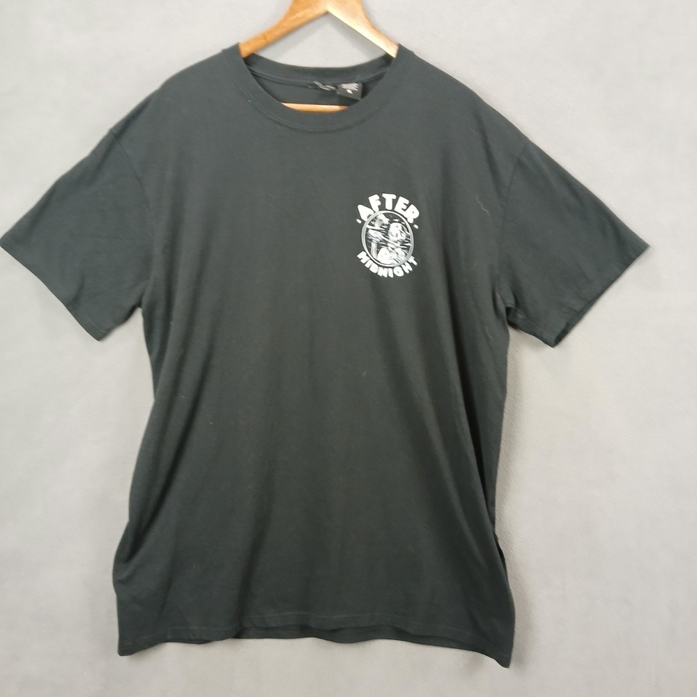 Mens T Shirt XL‎ Black Cotton Graphic Print After Midnight Skull Everyday Wear